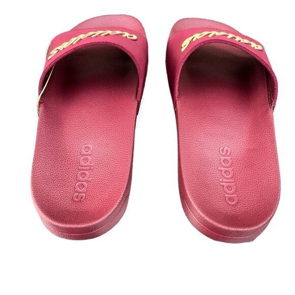 adidas ADILETTE SHOWER SLIDES Red/Sandy Beige Sandal - Picture 5 of 15